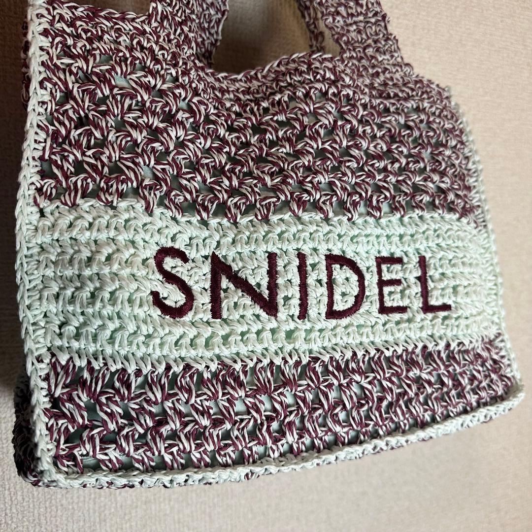 新品未使用】snidelスナイデル 柄編みロゴトートバッグ - メルカリ