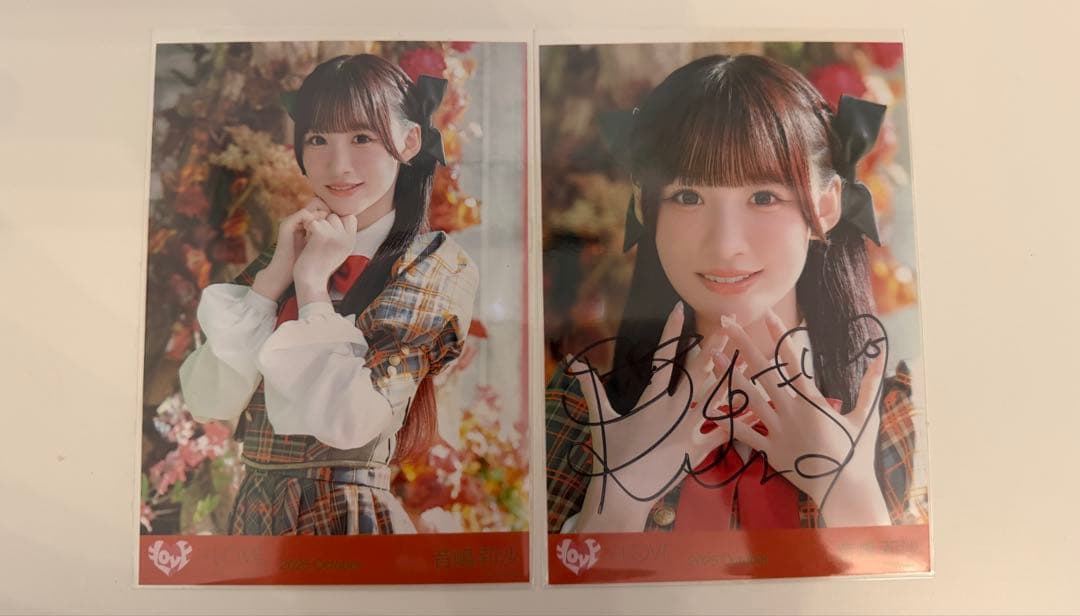 イコラブ 音嶋莉沙 生写真 「ラブソングに襲われる」歌唱衣装 直筆(ヨリ) LOVE 音嶋莉沙 直筆生写真 「ラブソングに襲われる」衣装 ヨリ