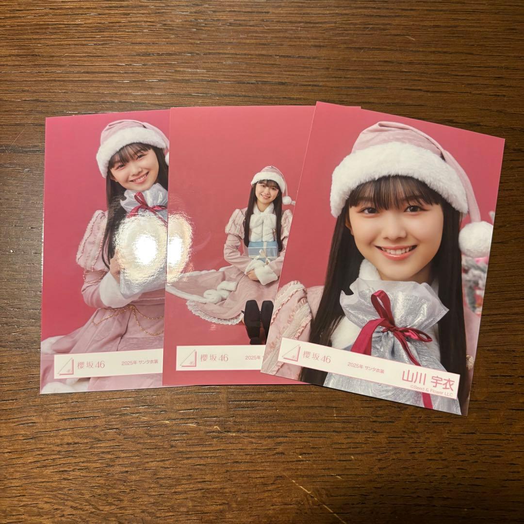 櫻坂46 生写真 2025年 サンタ衣装 山川宇衣 - メルカリ