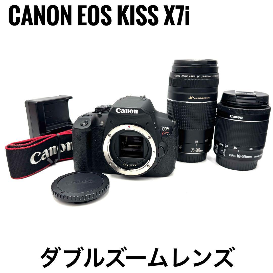 ❁初心者オススメ❁Canon eos kiss X7i ダブルズームレンズセット Canon EOS Kiss X7 レンズキット！ 【公式通販】
