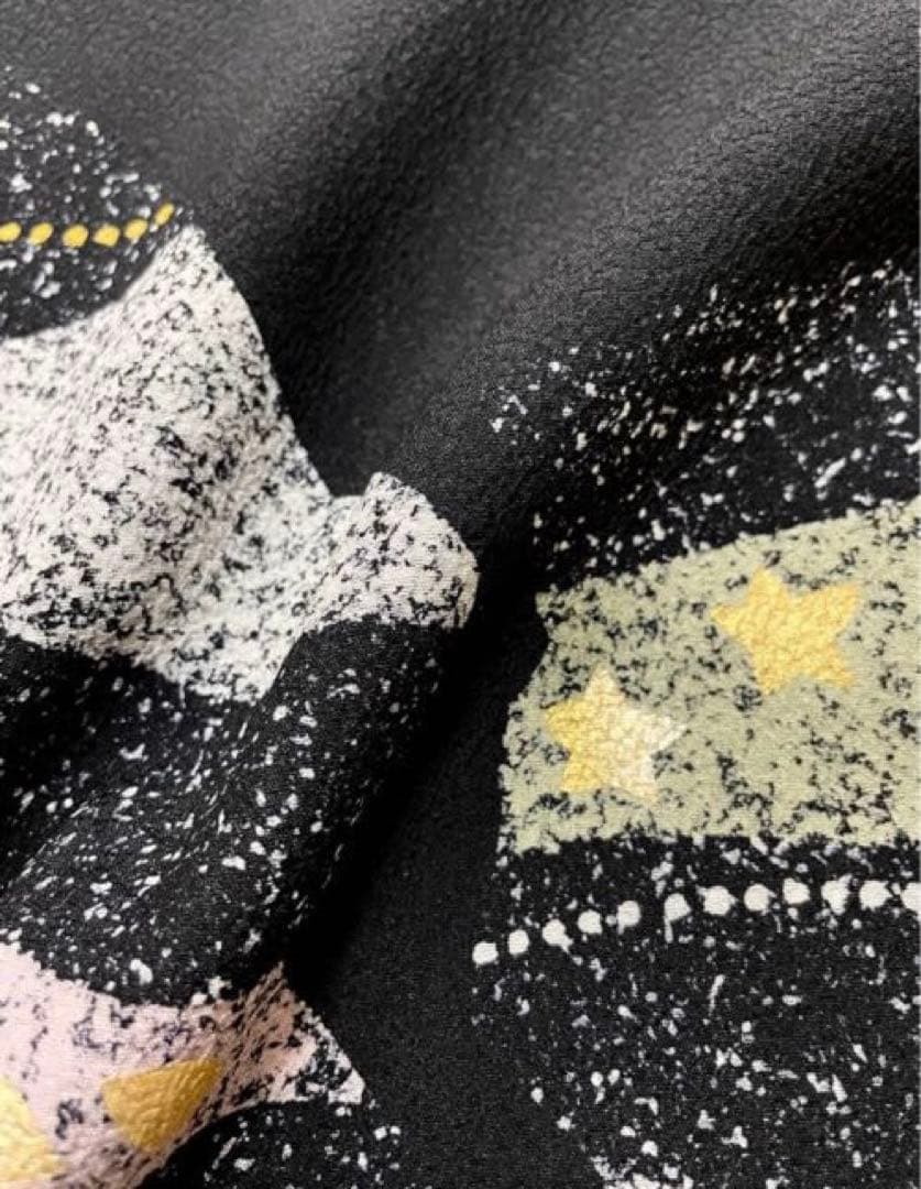 作家物 岩井流家元 岩井友見 星 箔 染め 訪問着 ひとつ紋 - メルカリ