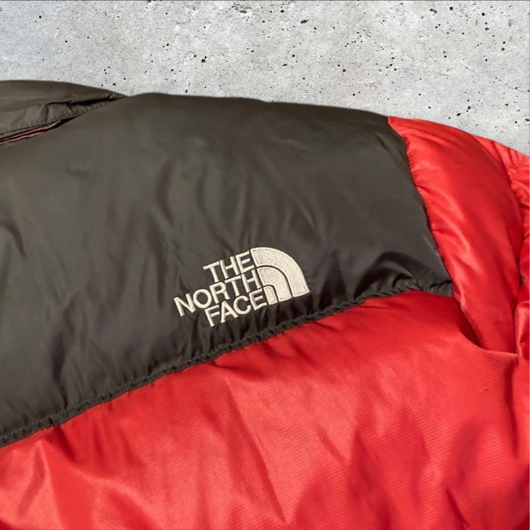ザ・ノースフェイス〉ヌプシ ダウンジャケット 赤 M 700 ツートン