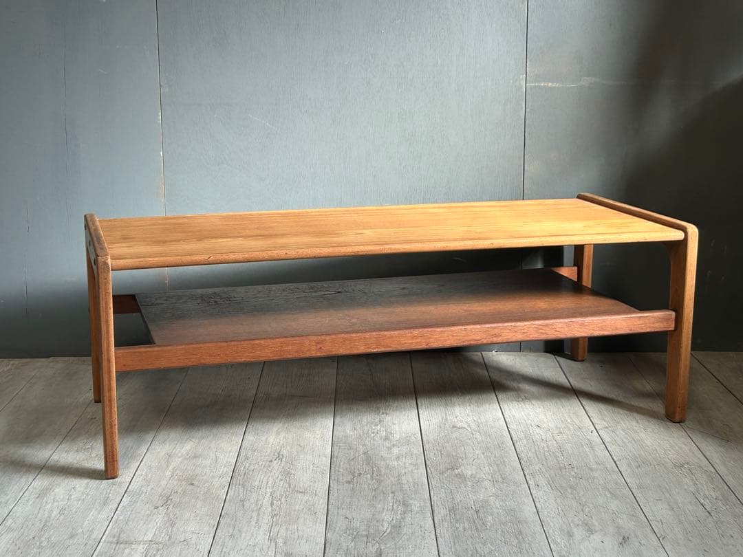 チーク素材 ローテーブル ワイドテーブル センターテーブル 北欧 IZZ