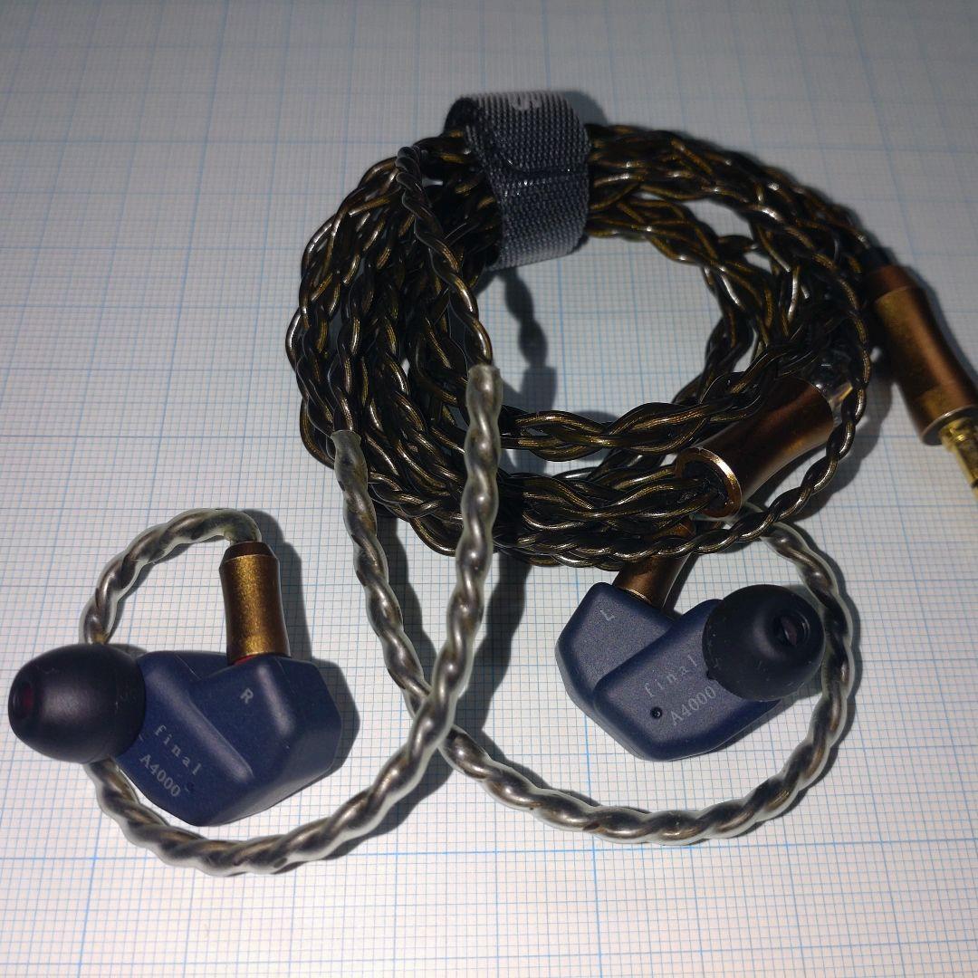 Final A4000, リケーブル用ケーブル（有線ピヤホン3）、有線イヤホン