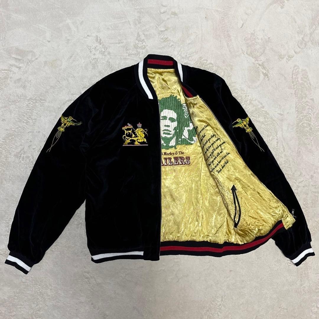 希少 BGCO リバーシブル ベロア スカジャン - メルカリ