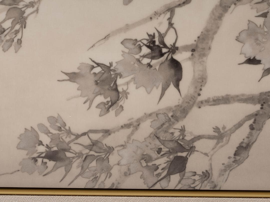 松林桂月 「春宵花影」 陶板画 限定250部 額装 証明書 タトウ付属