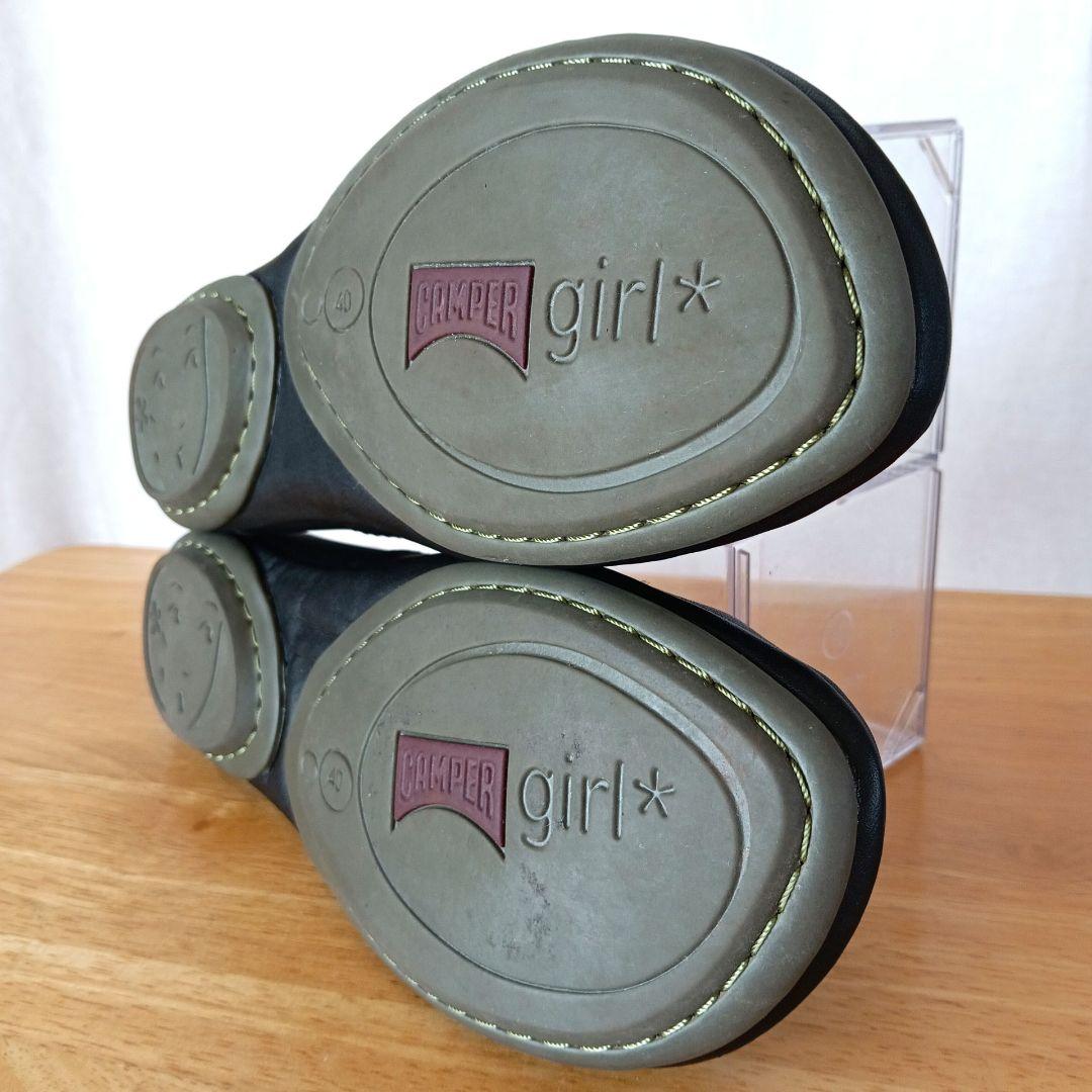 y*i様 美品◇CAMPER カンペール パンプス フラット ギャザー ブラック