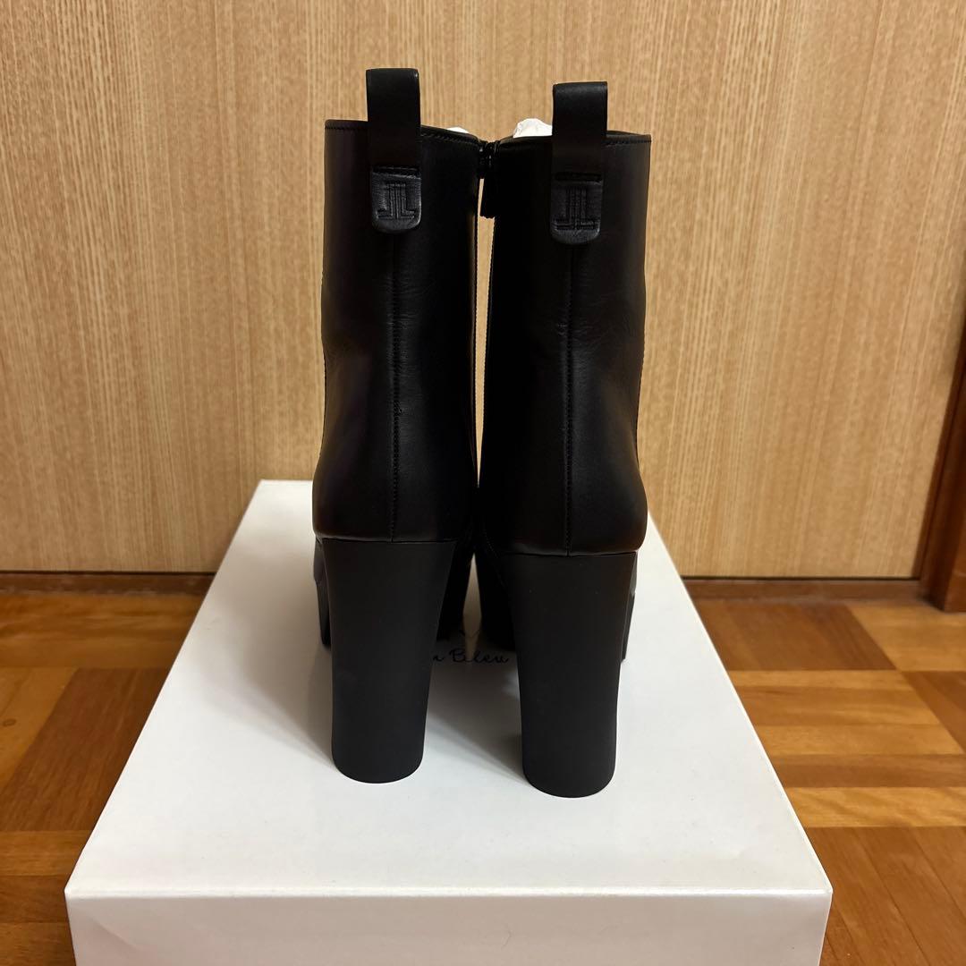 はぴ　LANVIN ブラック プラットフォームブーツ 23.5cm