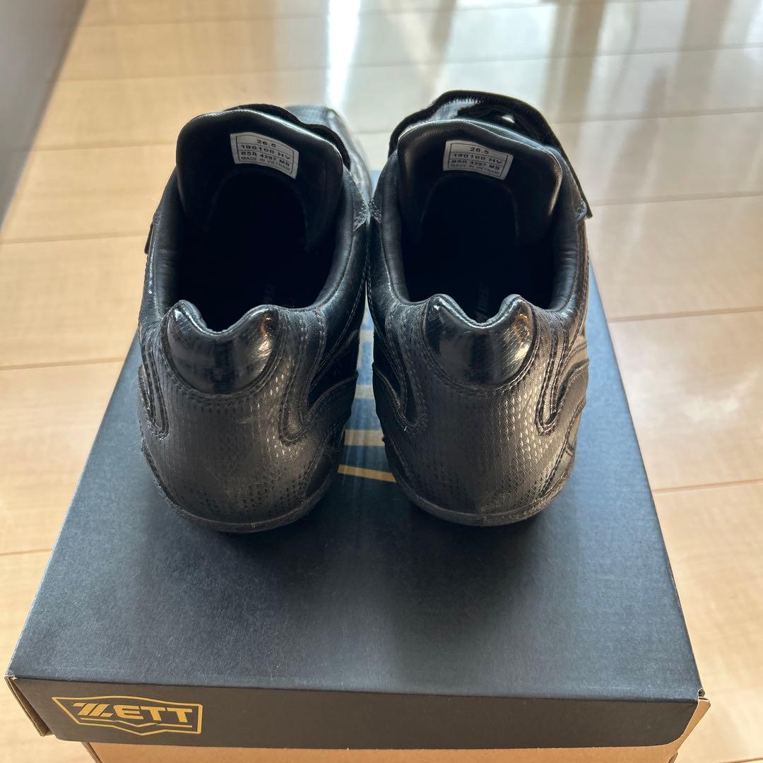 ZETT ブラックスパイクシューズ 26.5cm - メルカリ
