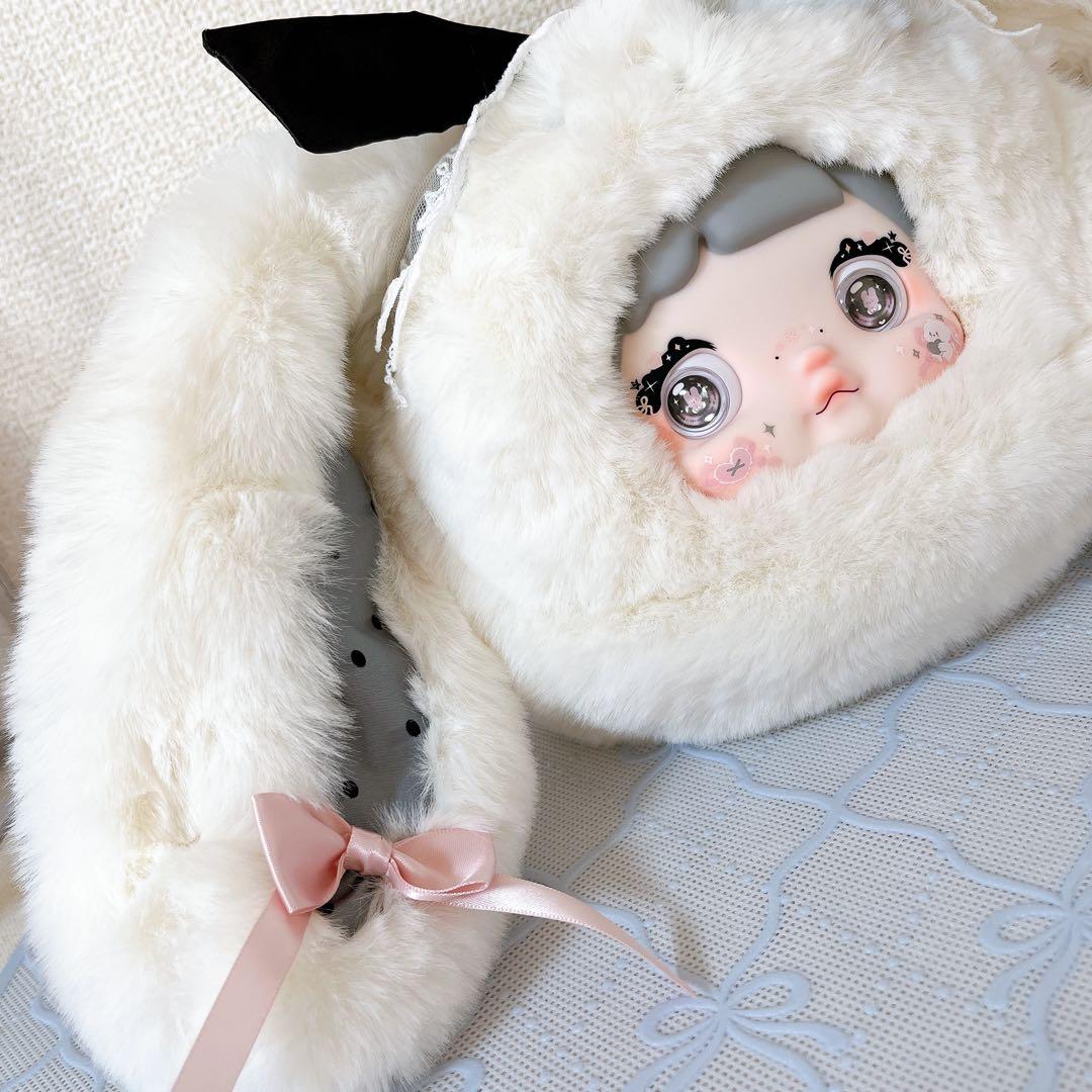 nommi ノミ バッグ 白 うさぎ ぬいぐるみ かばん - メルカリ