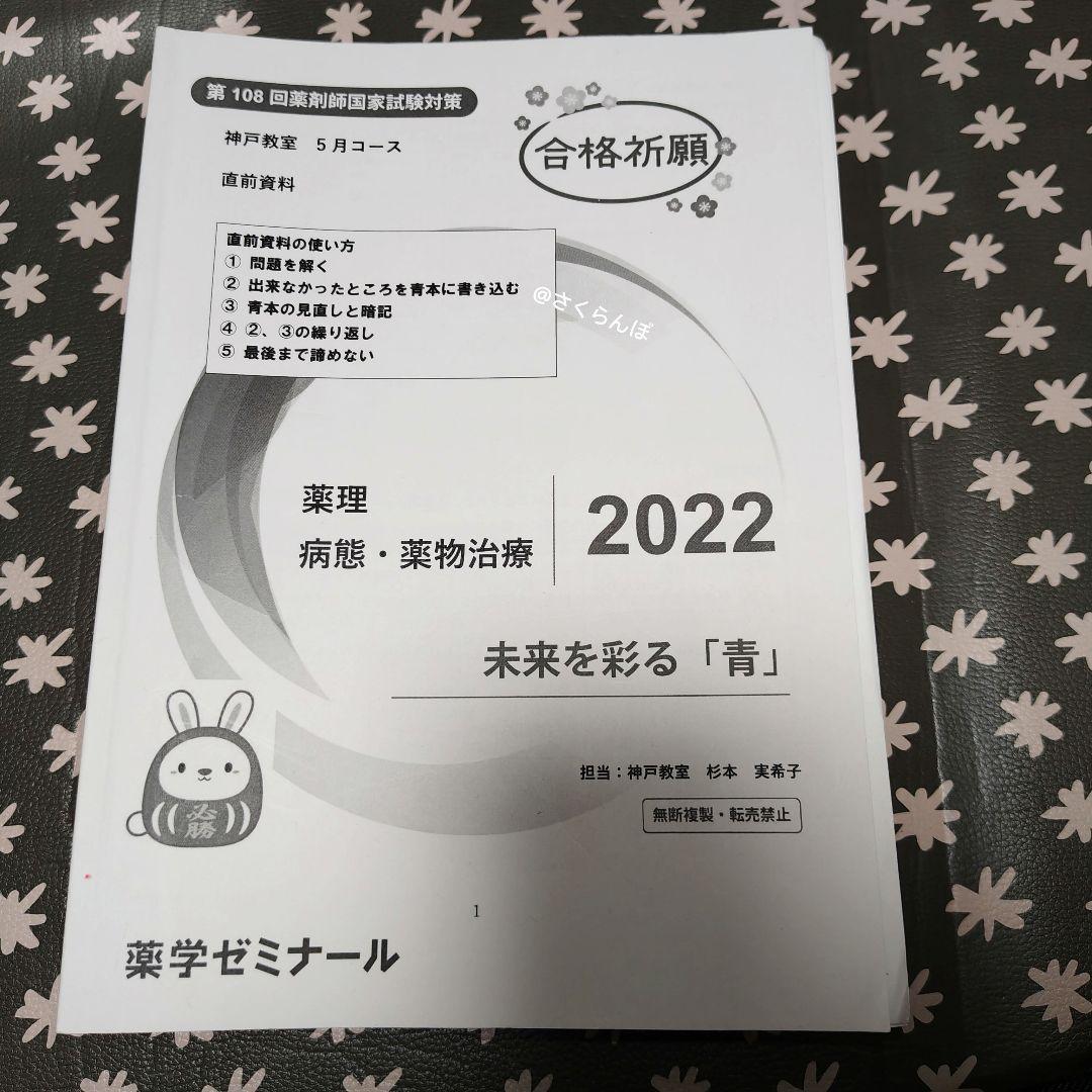 薬ゼミ 2025青本凝縮教科書 111回〜受験生 予備校生 直前講習 未使用も
