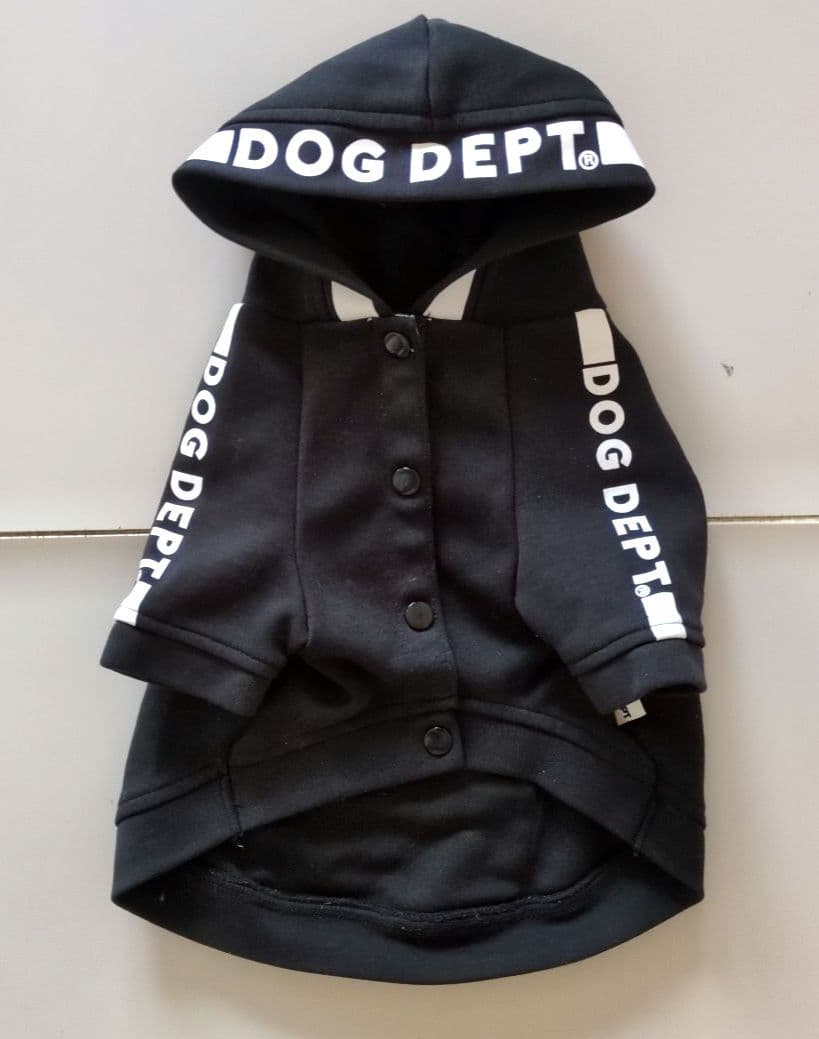 DOG DEPT ☆フード付き犬用パーカー☆黒☆Mサイズ - メルカリ