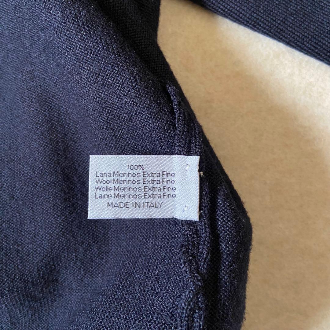 イタリア製 エクストラファインメリノウール ドライバーズニット
