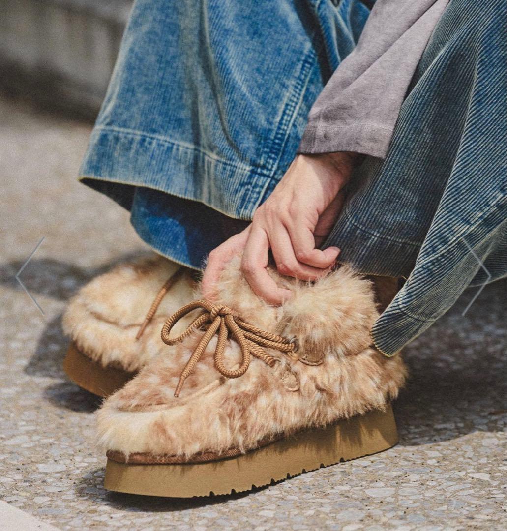 【niko and…】バンビ柄＊モカシンブーツ＊M 23.5cm ＊完売品