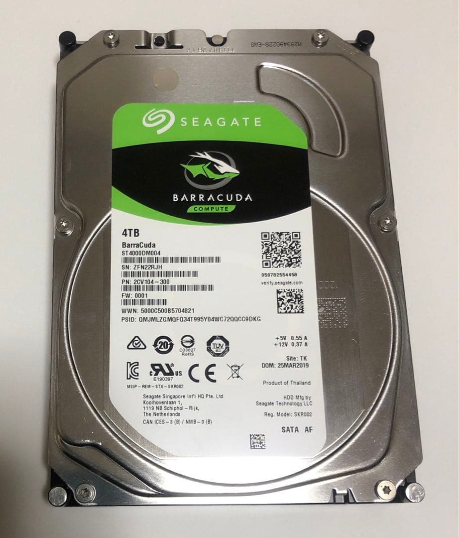 Seagate Barracuda 4TB 内蔵型HDD Amazon.com: Seagate BarraCuda 4TB Internal Hard Drive HDD – 3.5