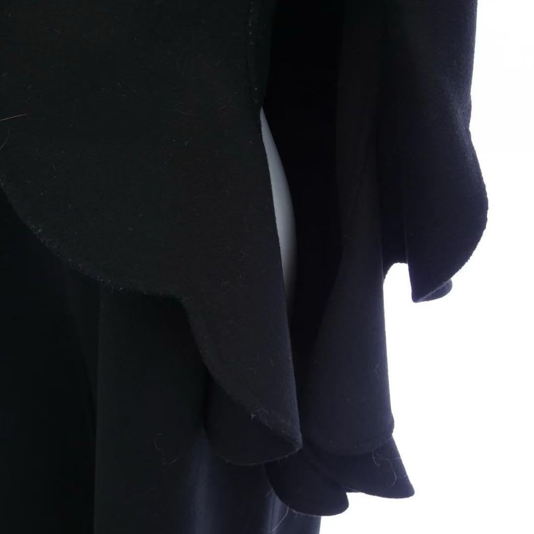 VALENTINO ラッフルフリル ケープコート ブラック 38 - メルカリ