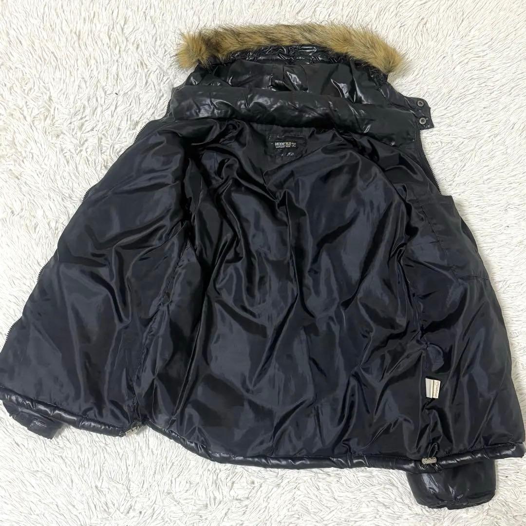 00s Y2K MODIFIED 光沢ジャケット ファー 3WAYブラック LL - メルカリ