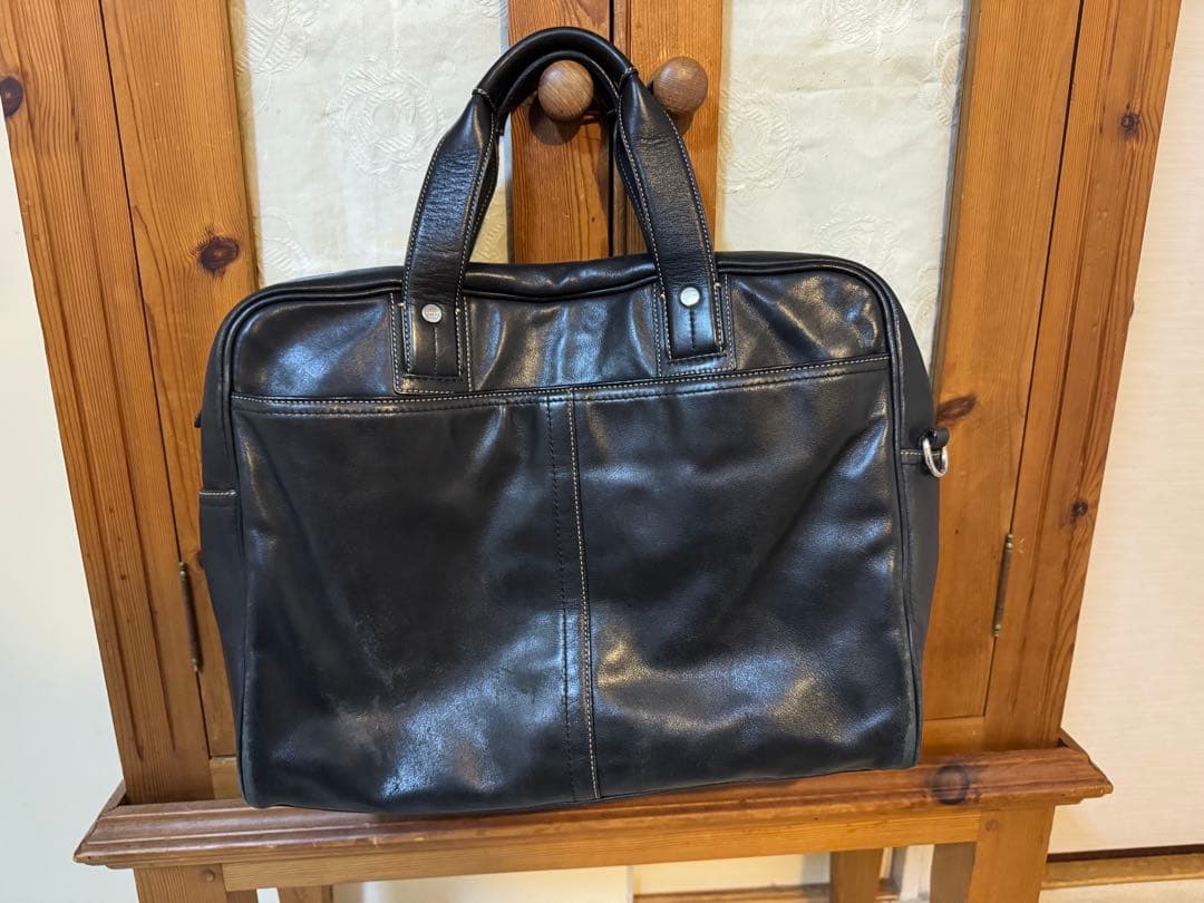 コーチ COACH 本革 ブラックレザー ビジネスバッグ - メルカリ