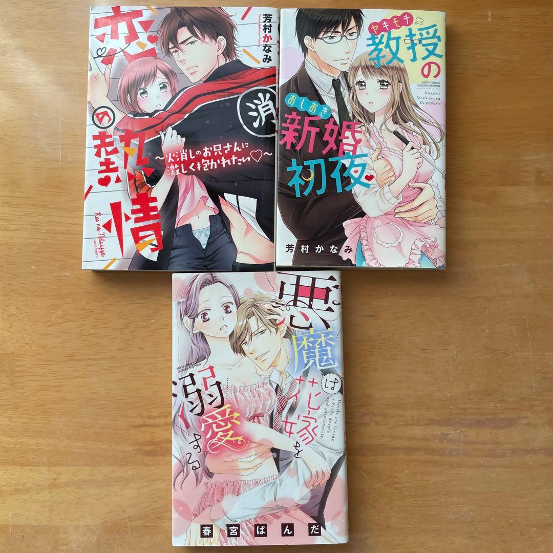 ティーンズラブ漫画セット TL コミック 恋の熱情・教授の新婚初夜 3冊