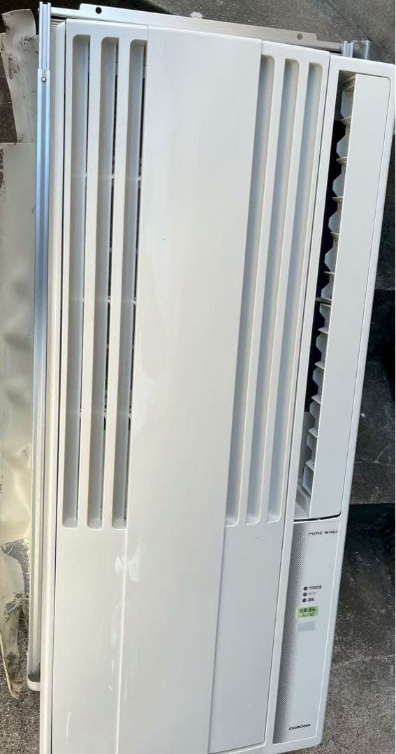 コロナルームエアコンウインド形冷房専用CW-16A2021年窓枠付きリモコン無し Amazon | 【工事不要】 CORONA(コロナ) ウインドエアコン (冷房専用