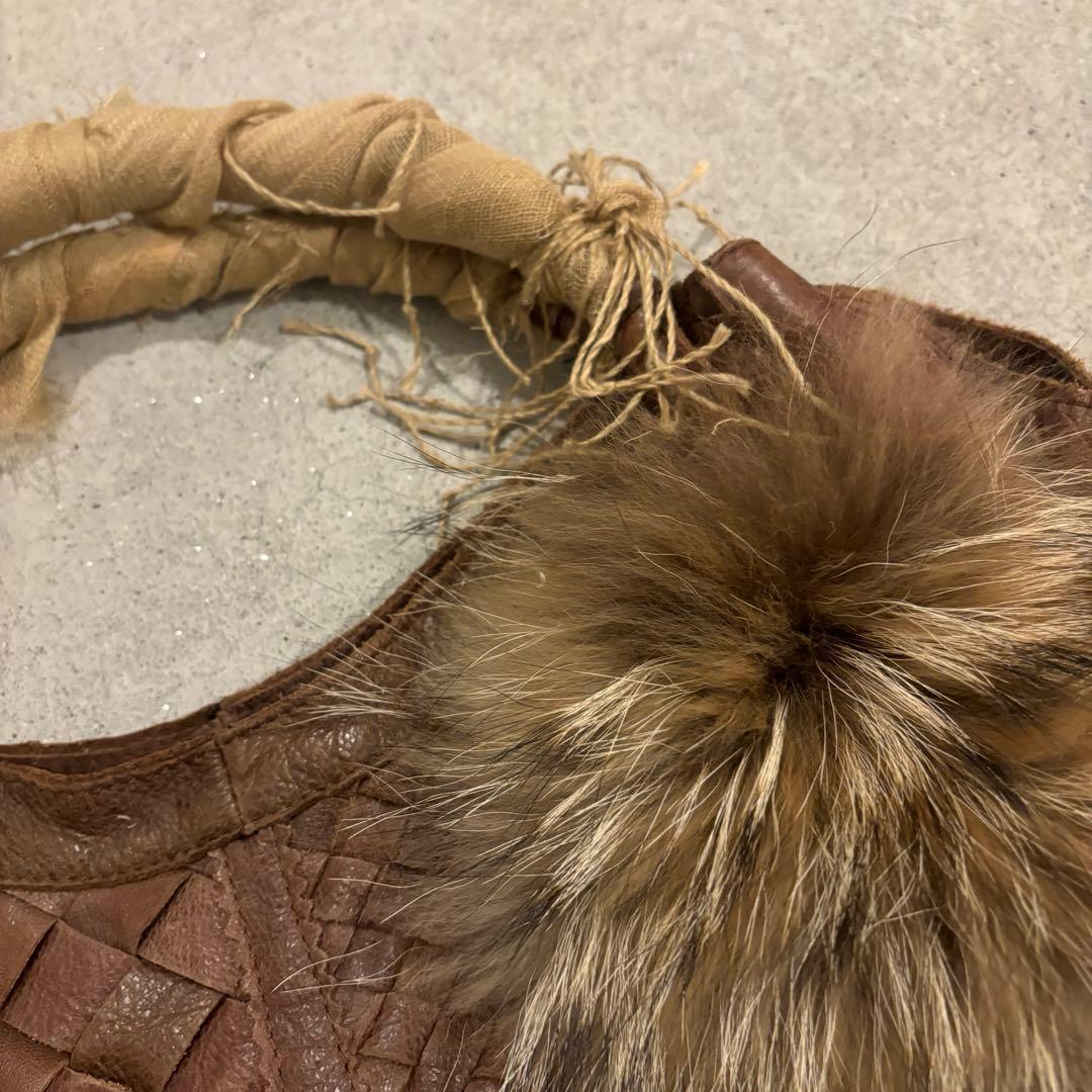 00's archive goaレザーバッグ ファー y2k 亜熱帯