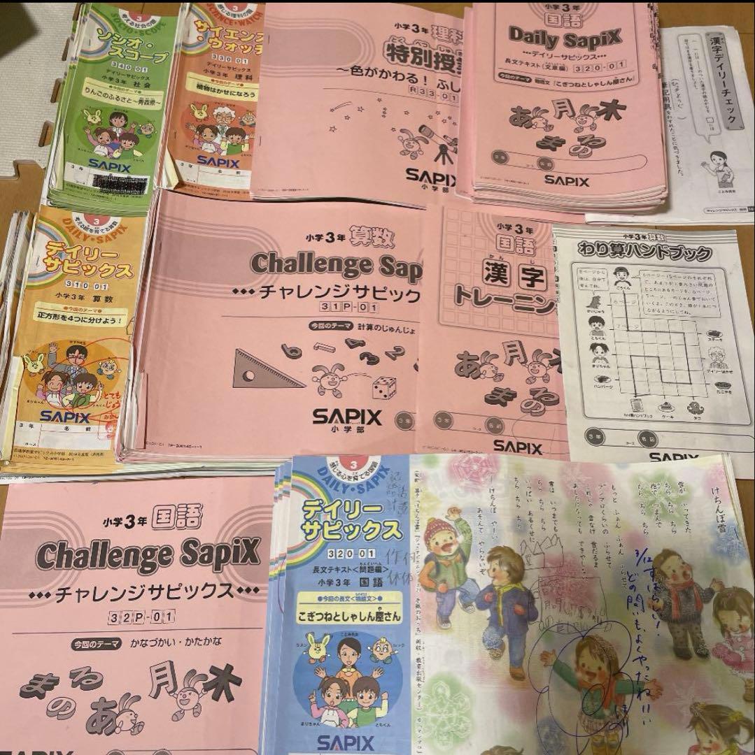 SAPIX 3年 数学 国語 理科 社会 デイリーサピックス 夏期 冬期 講習