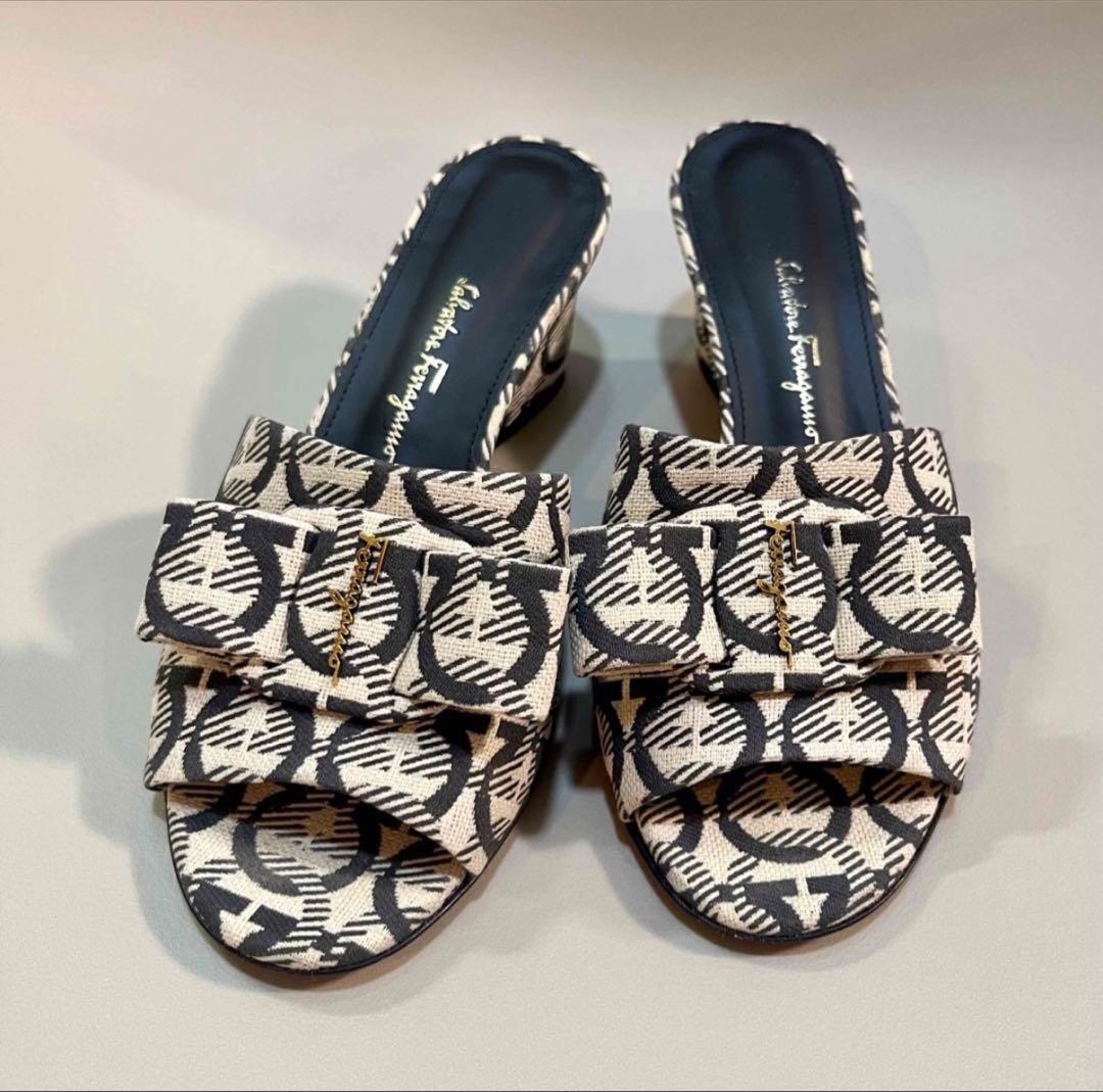 Ferragamo サンダル ガンチーニ viva 7D ミュール SALVATORE FERRAGAMO|フェラガモ サンダル ガンチーニ 25.5cm|【ハード