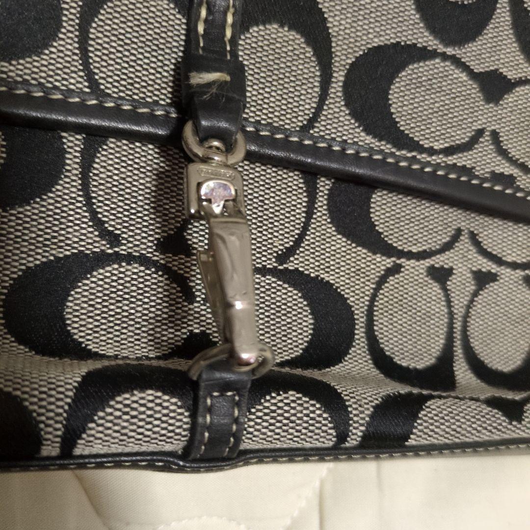 COACH シグネチャー クリップデミ ミニハンドバッグ ブラック コーチ