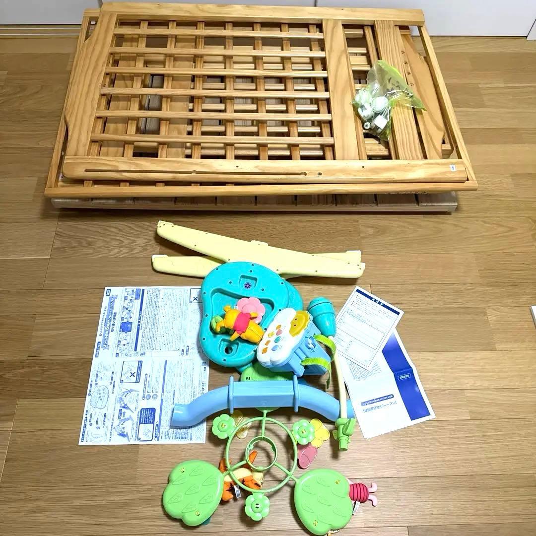 値下げ！カトージ　ベビーベット& えらべる回転6WAYジムにへんしんメリー 61W9ikxr8kL._AC_UF350,