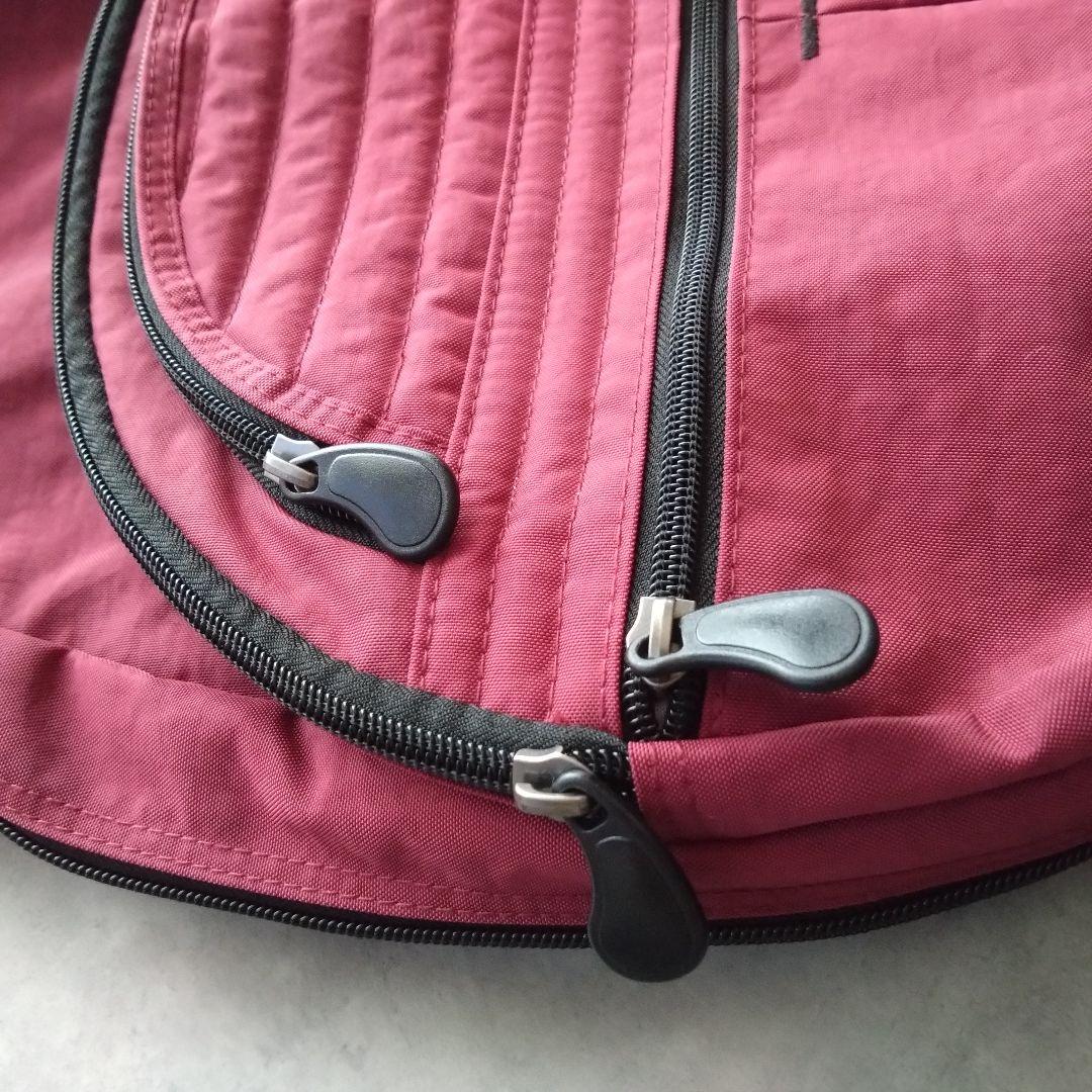 美品】ヘルシーバックバッグ ビッグバッグ ルビー 赤紫 ワインレッド