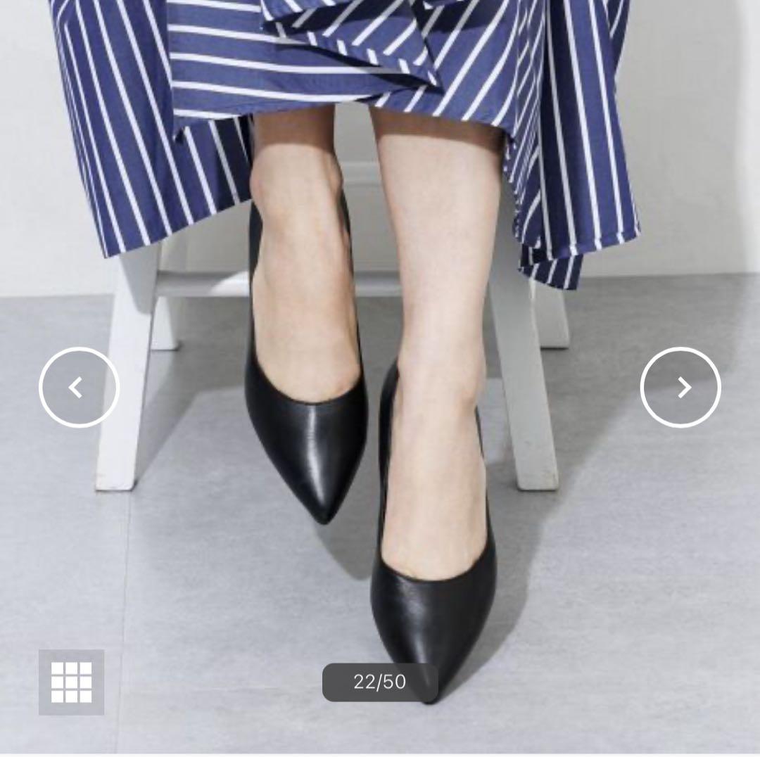 新品　卑弥呼　himiko　24.5cm 本革　ローヒールパンプス621150