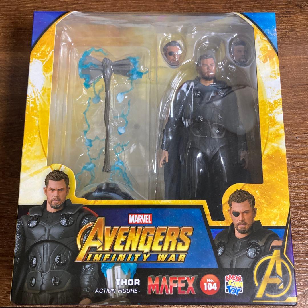 MAFEX THOR (インフィニティ・ウォー) No.104 Mafex No. 104 Marvel's Avengers Infinity War Thor Action Figure Medico