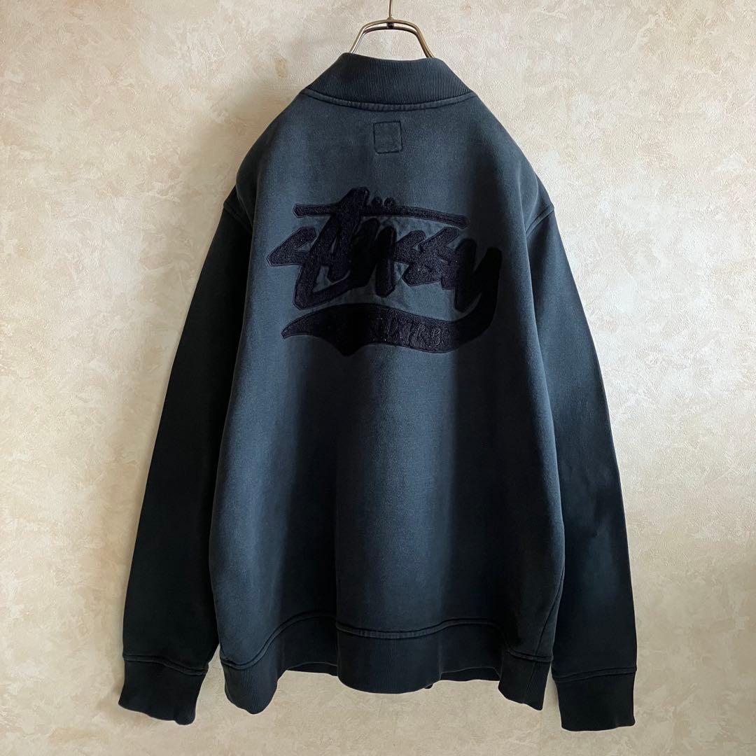 古着 ステューシー 両面レタードロゴ スタジャン 黒 L フェード - メルカリ