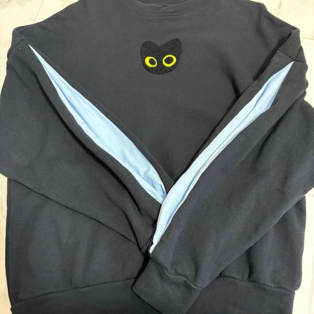 Eveの日 黒猫スウェット UnderBlue lazycat - メルカリ