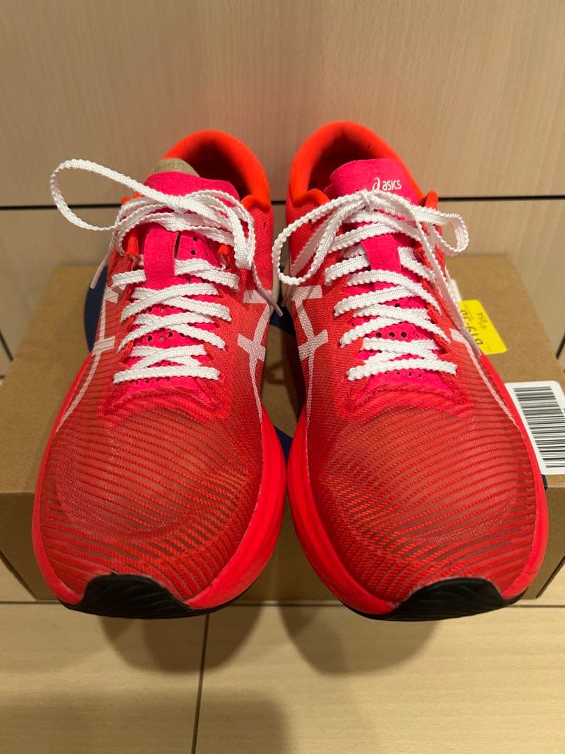 く*め様 ASICS メタスピード　エッジプラス　レッド　25.5cm