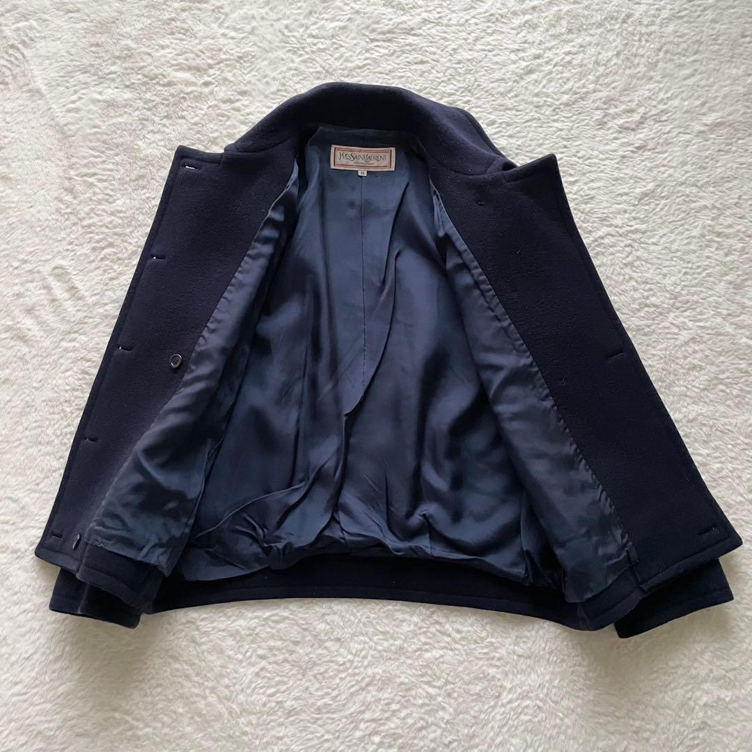 レア美品✨イヴサンローラン ピーコート 金ボタン ナポレオン ネイビー