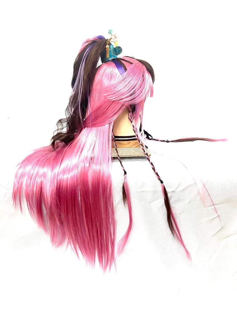 辰巳8号サイズ、ピンク耐熱グラデーションプラス、中古大衆演劇かつら