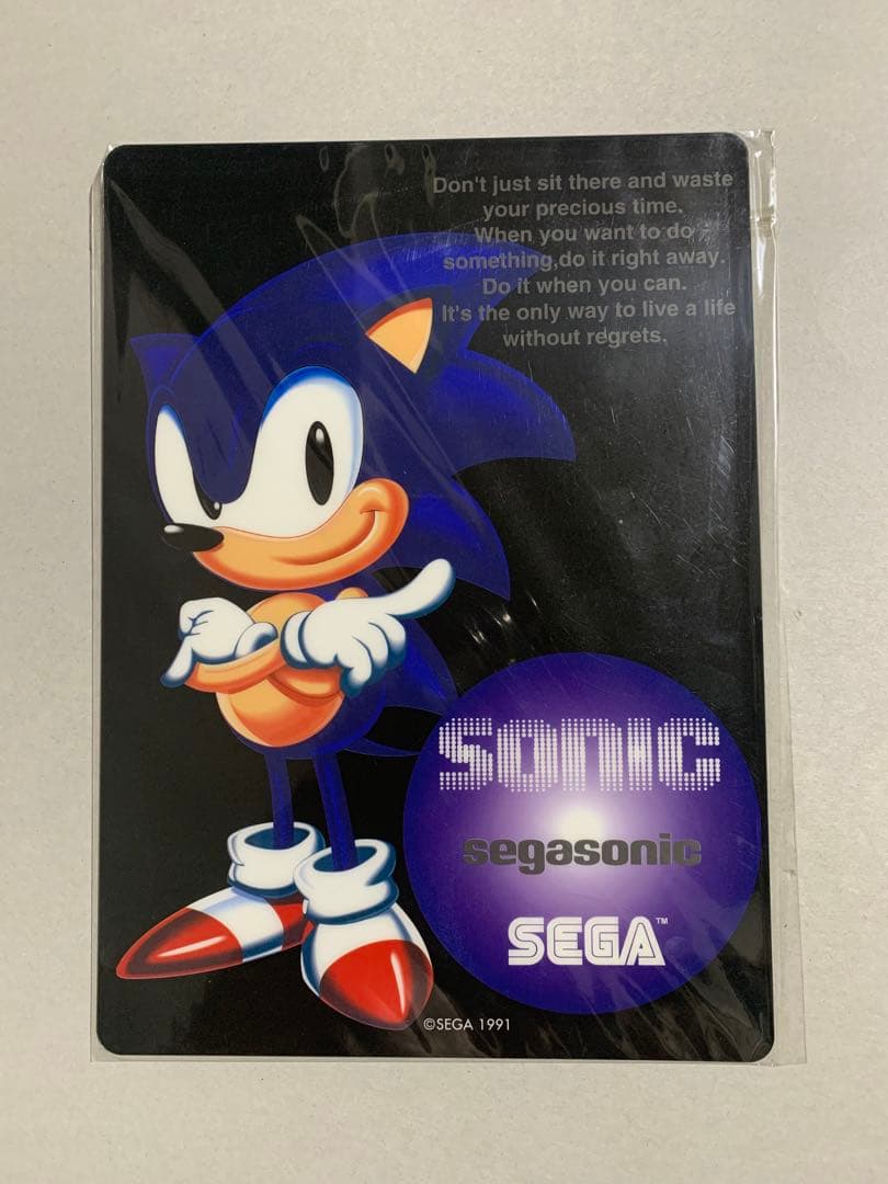 SEGA SONIC セガソニック・ザ・ヘッジホッグメモ帳下敷き当時物1991年