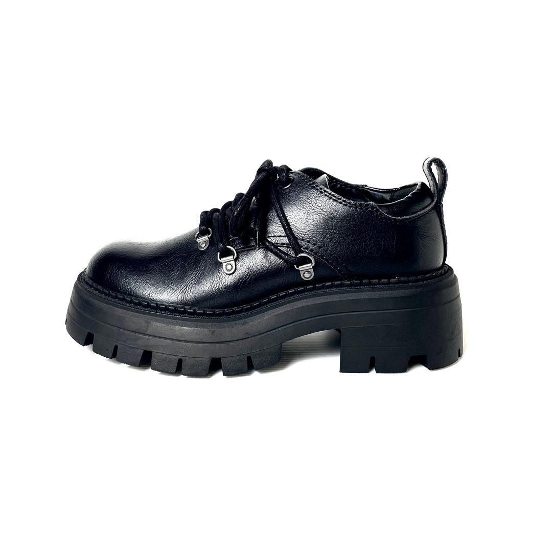 ZARA 新品 タグ付 25.5cm 39 マルチレース レースアップシューズ