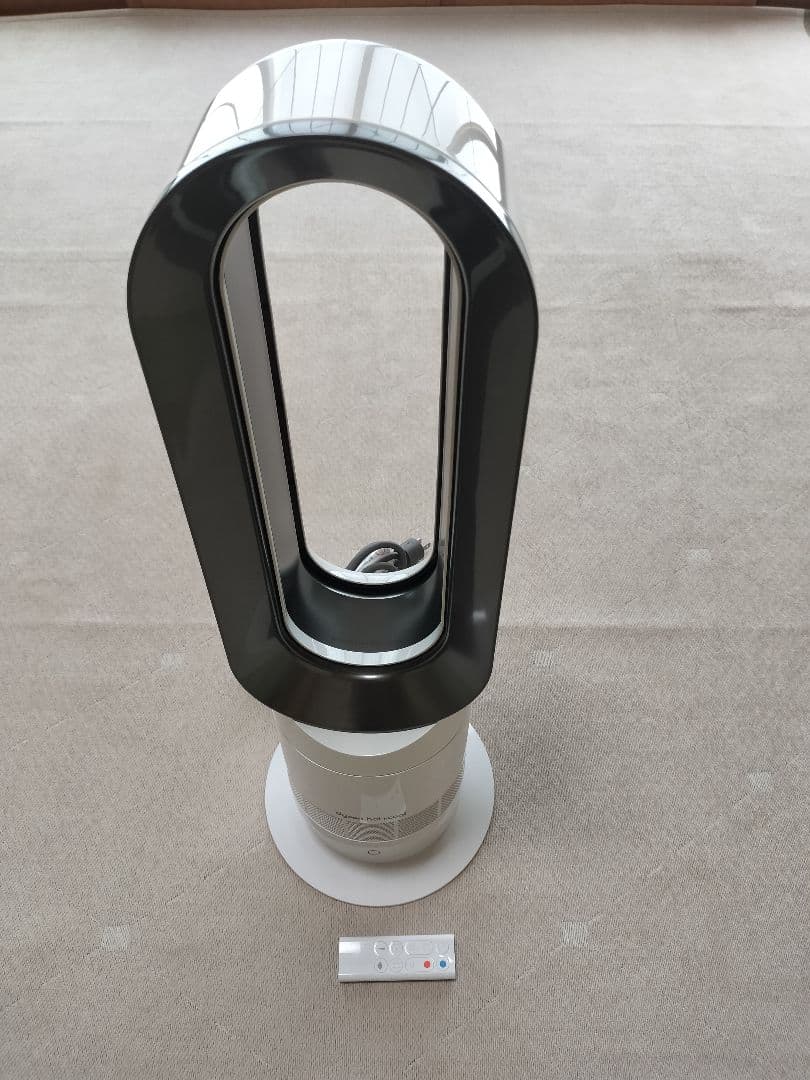 セラミックヒーター 冷暖兼用 2秒速暖 18インチ グレー タワーファン