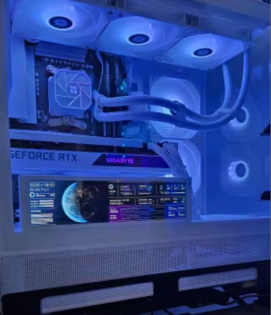 TURZX 8.8インチ USB接続 スマートスクリーン 小型モニター ホワイト