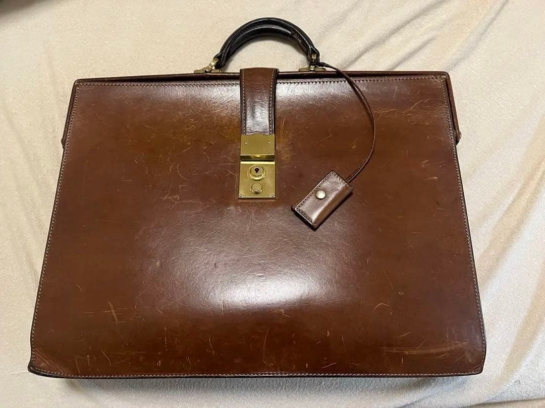 お値下げ！万双 レザー ダレスバッグ！エイジング完璧です！ - メルカリ