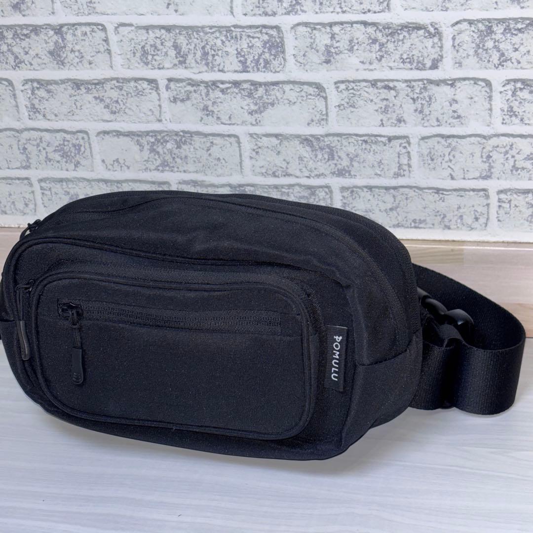 POMULU ポムル　ヒップシート　ショルダーバック　ブラック　黒　美品 POMULU 2WAYヒップシート