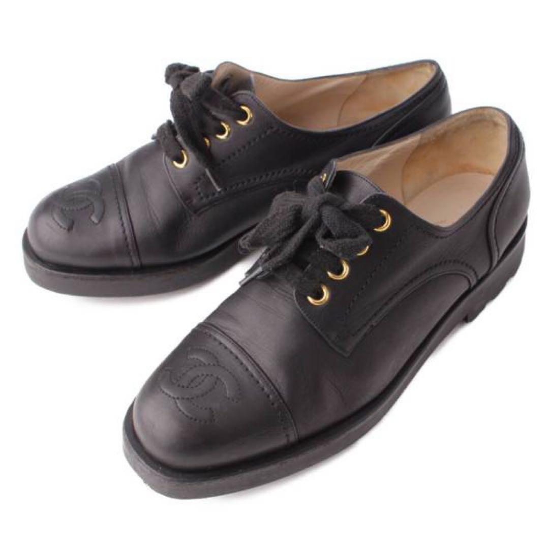 シャネル(Chanel) ココマーク レースアップ シューズ ブラック 38 楽天市場】CHANEL シャネル ショートブーツ レースアップ 編み上げ