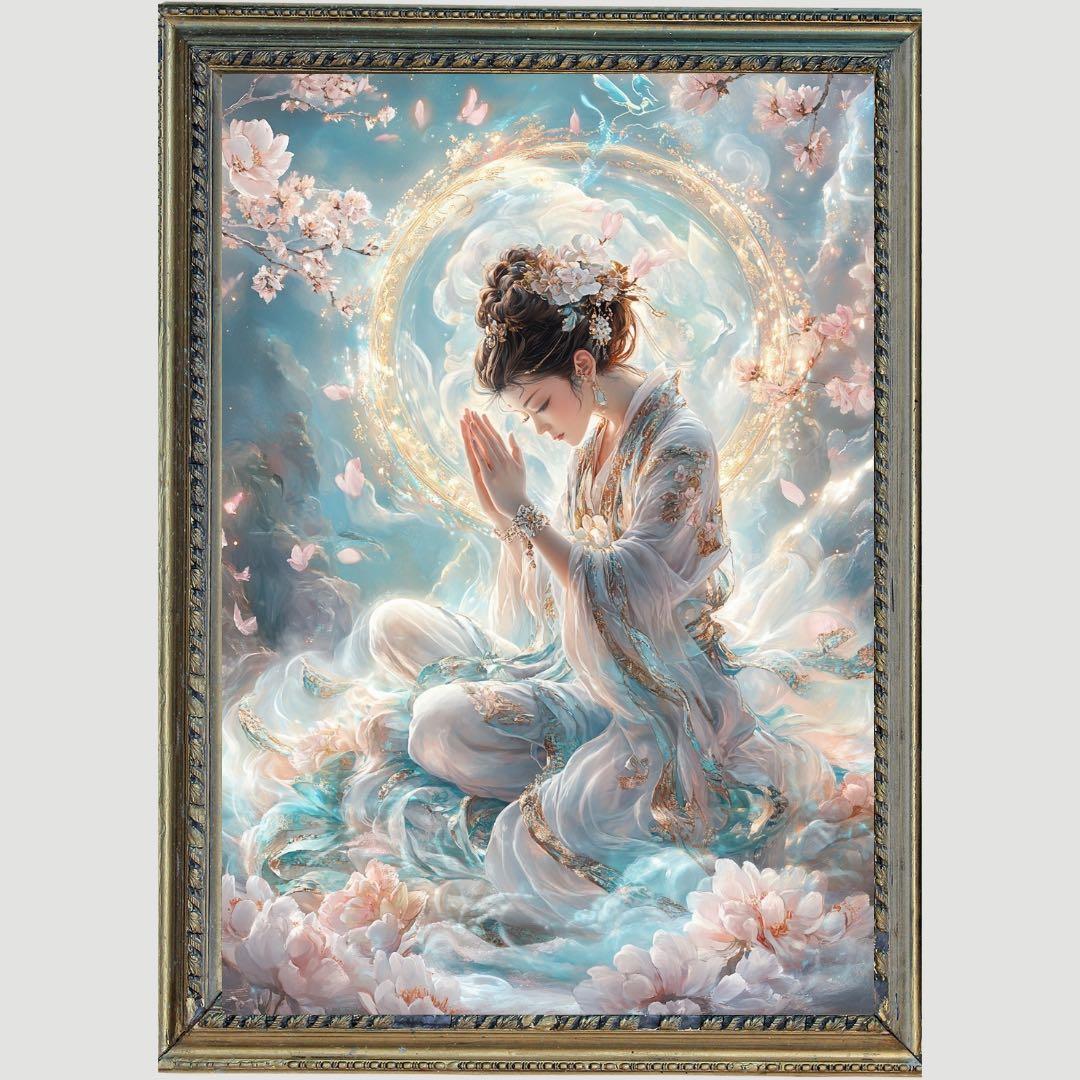 P1358 観音菩薩の開運アート【金運・厄除け・癒し】 - メルカリ