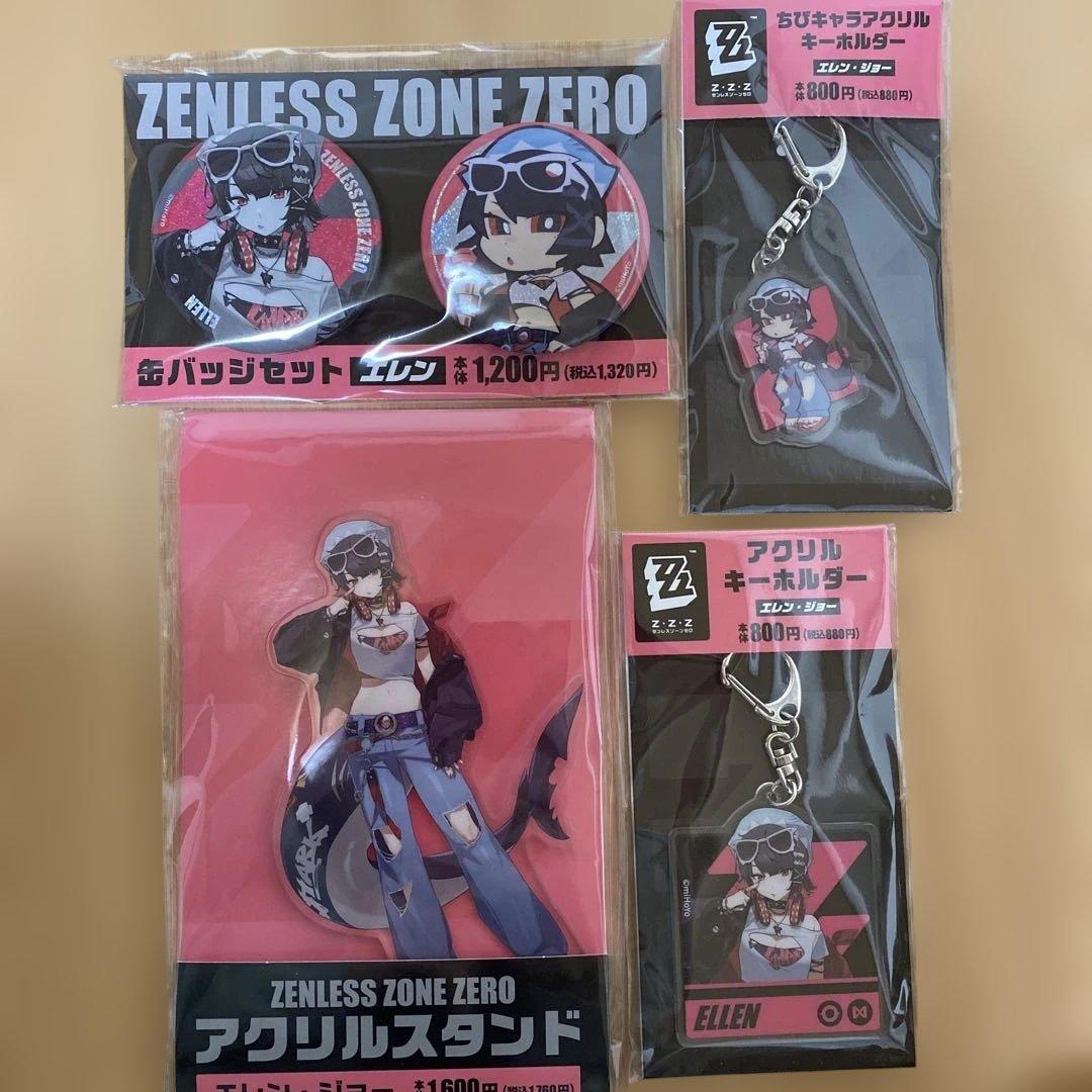 4点 エレン ジョー ファミマ限定 ゼンゼロ アクスタアクキー缶バッジ