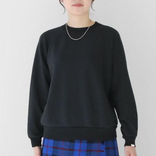 美品 Oblada オブラダ コンパクト スウェット 長袖トレーナー ブラック