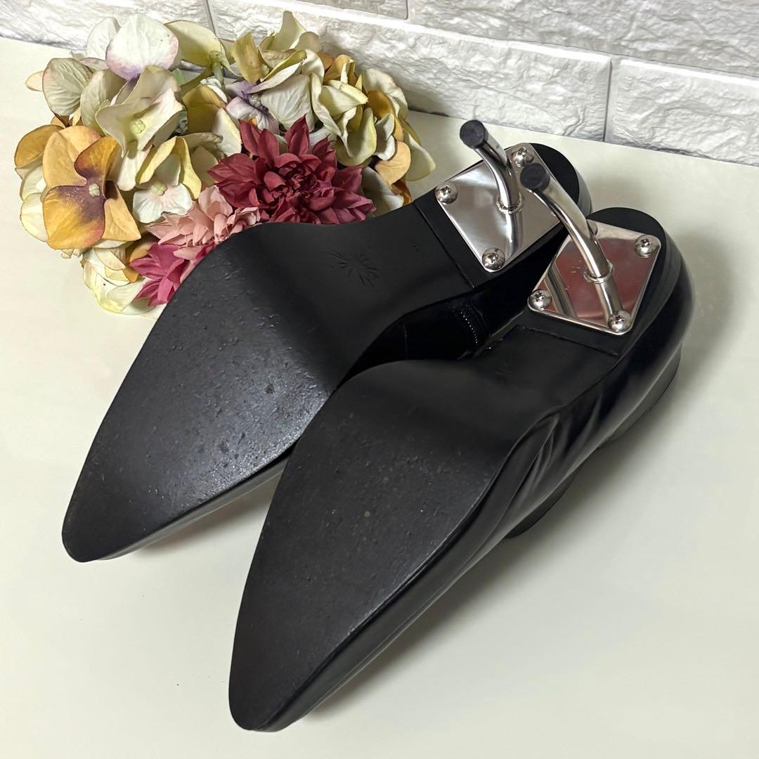 【希少】MIHARA YASUHIRO メタルヒール ブーティ 黒 22.5cm