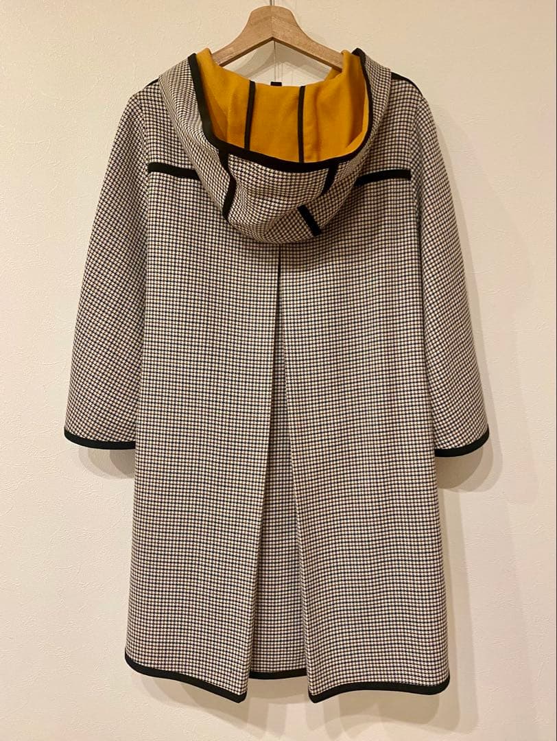penny black ペニーブラック フーデットコート ポンチョ 千鳥格子