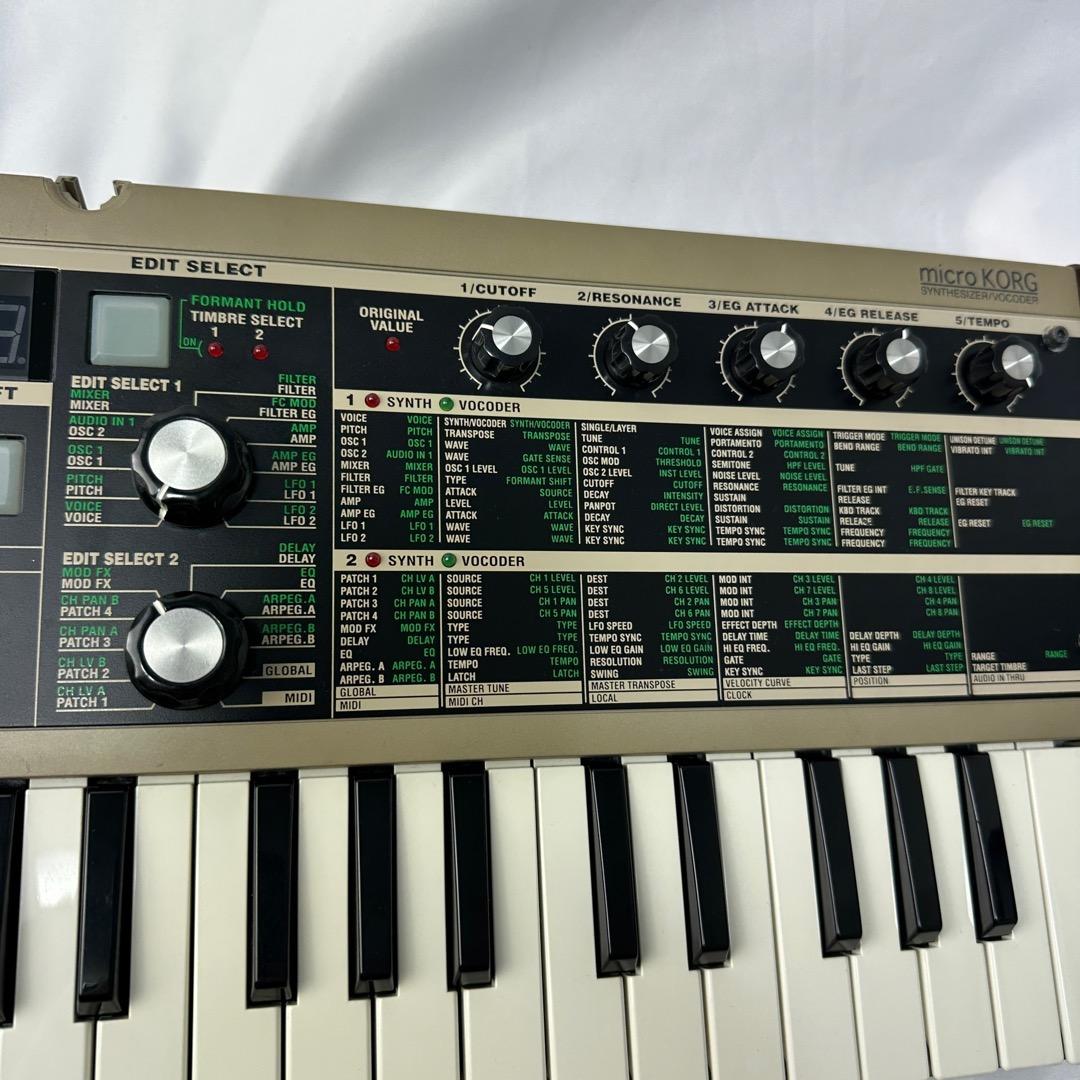 美品】micro KORG シンセサイザー 37鍵 純正アダプター マイク付属